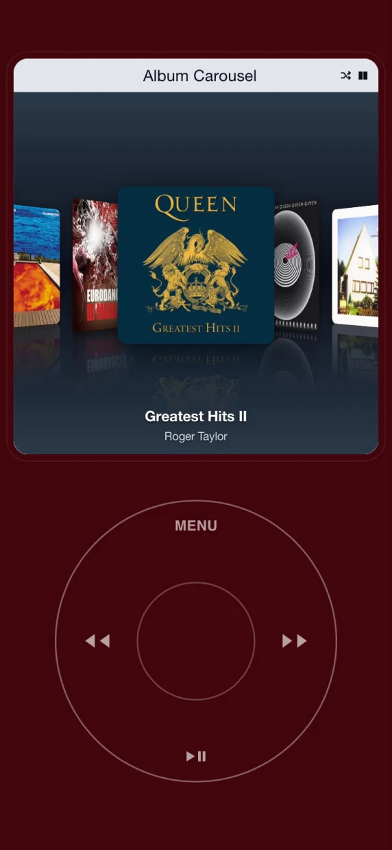 NostalgicPod on iPhone with the new minimal ring